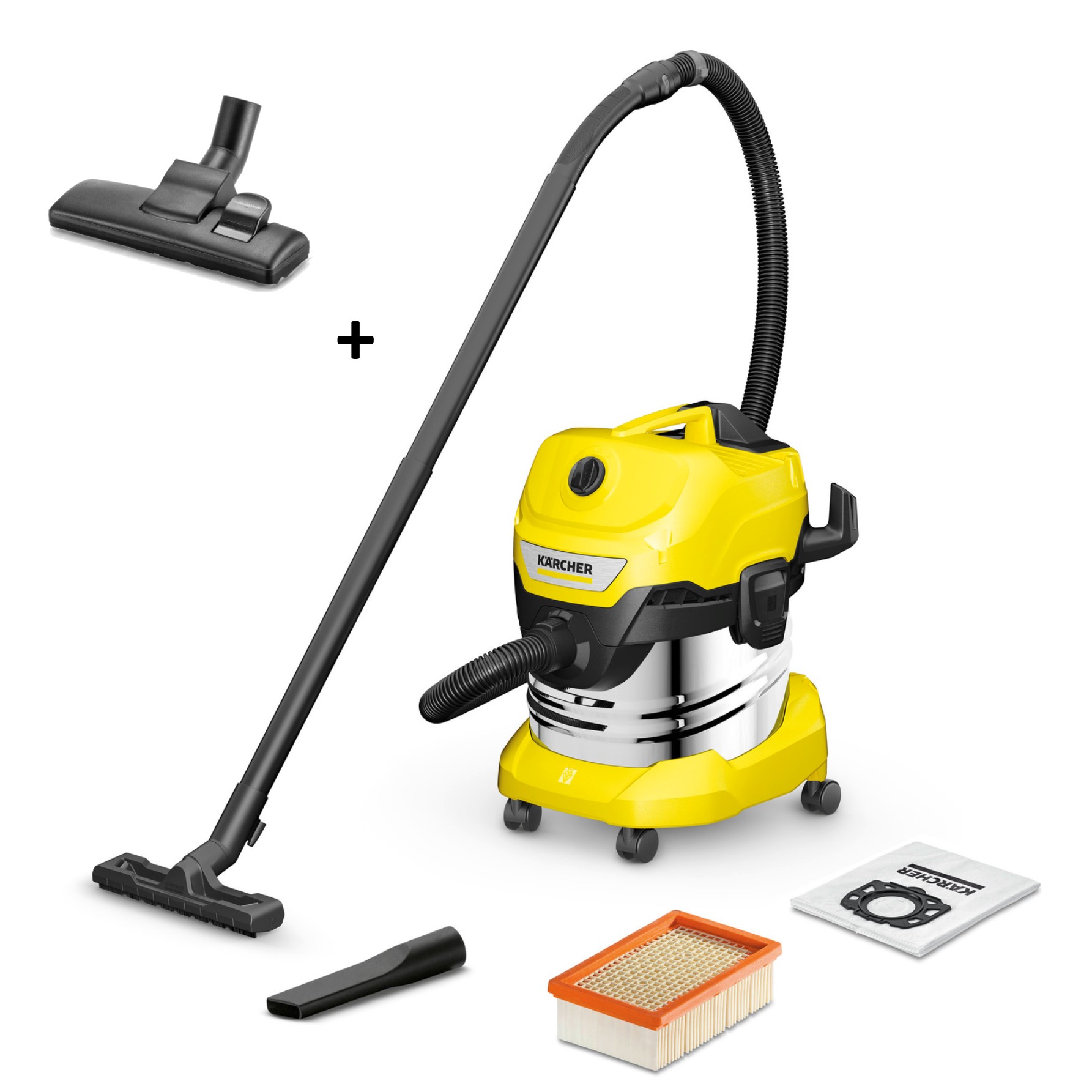 Karcher Vacuum Cleaner WD 4 S & Switchable Floor Nozzle Karcher Vacuum Cleaner WD 4 S & Switchable Floor Nozzle