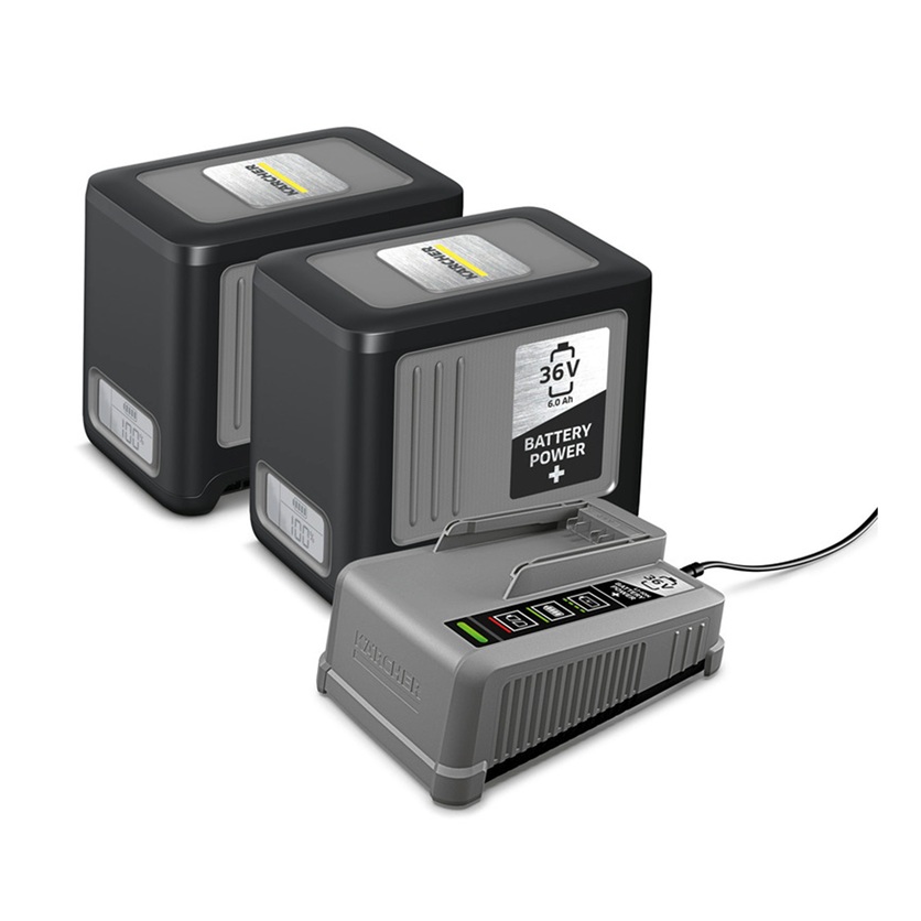 Karcher 36 V / 6 Ah x 2 & Professional Charger Kit Karcher 36 V / 6 Ah x 2 & Professional Charger Kit