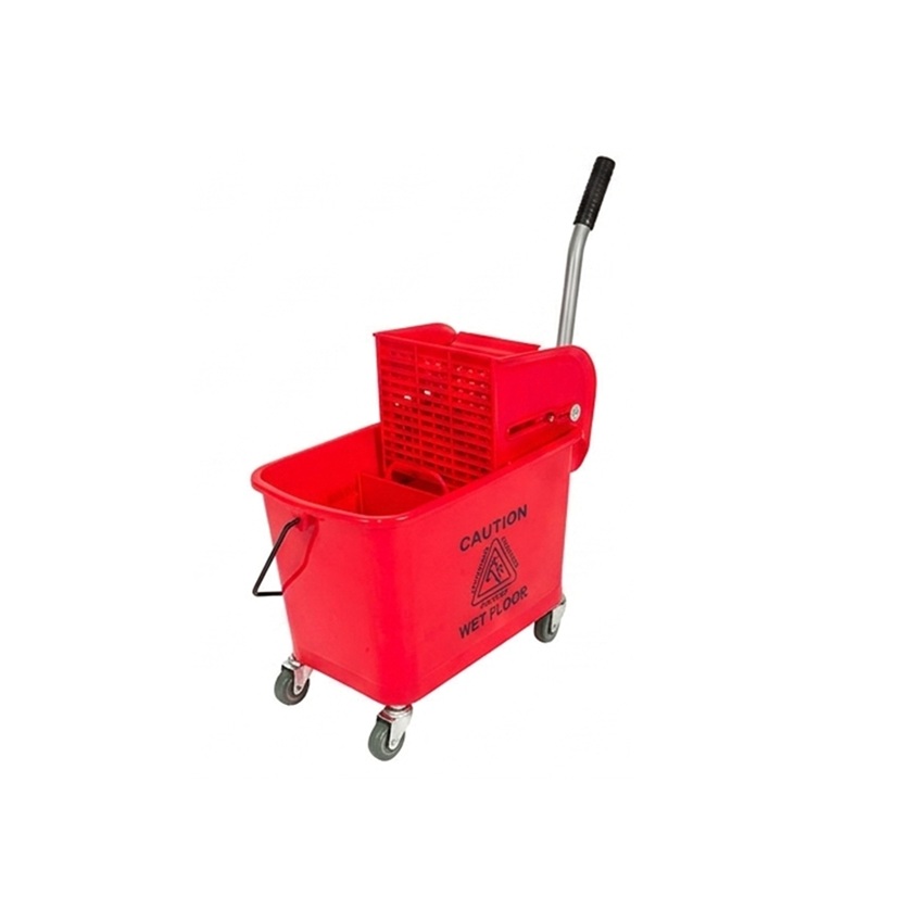 20 Lt Single Bucket With Wringer - Red 20 Lt Single Bucket With Wringer - Red