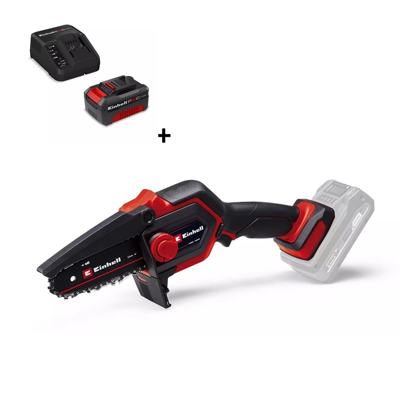 Einhell GE-PS 18/15 & 4 Ah & Charger Pruning Chain Saw Einhell GE-PS 18/15 & 4 Ah & Charger Pruning Chain Saw
